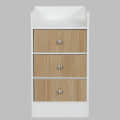 Woodit Bedside Table in White Colour - front_view