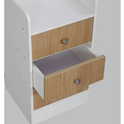 Woodit Bedside Table in White Colour
