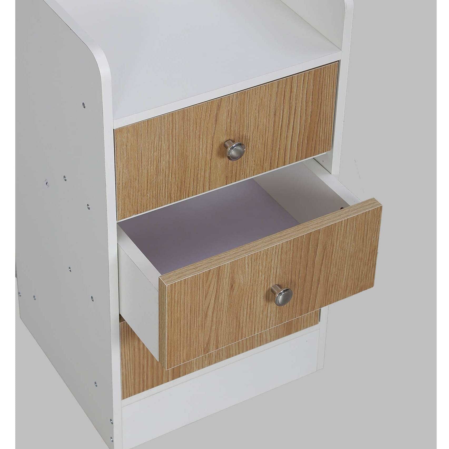 Woodit Bedside Table in White Colour