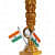 Wooden Ashoka pillar with flag and clock 20 cm - left_view