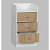 Woodit Bedside Table in White Colour - bottom_view
