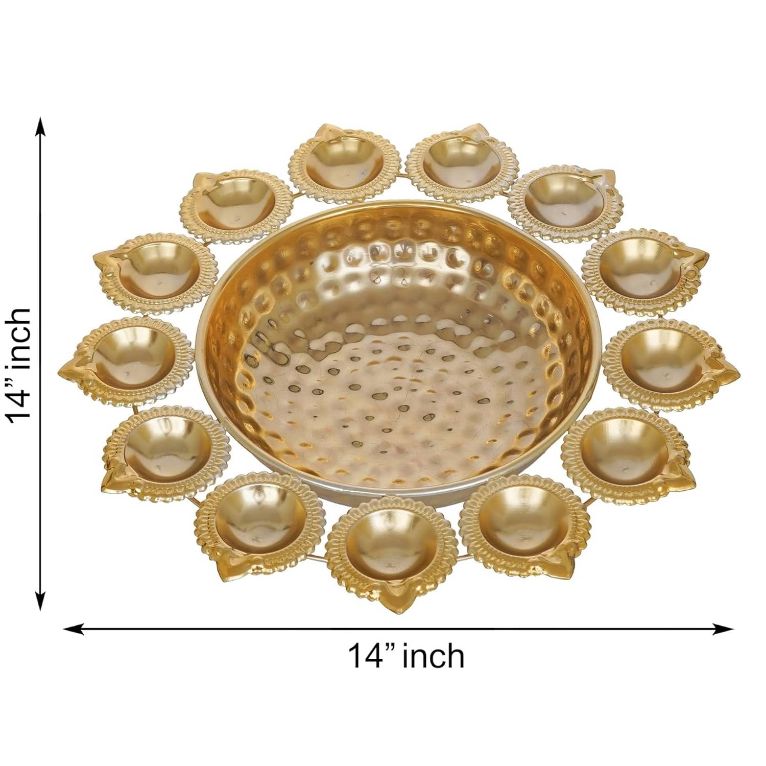 Orleans Diya Shape Decorative Urli Bowl for Home Decor and Gift