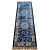 Orleans 2x6 Blue Silk Runner - top_view