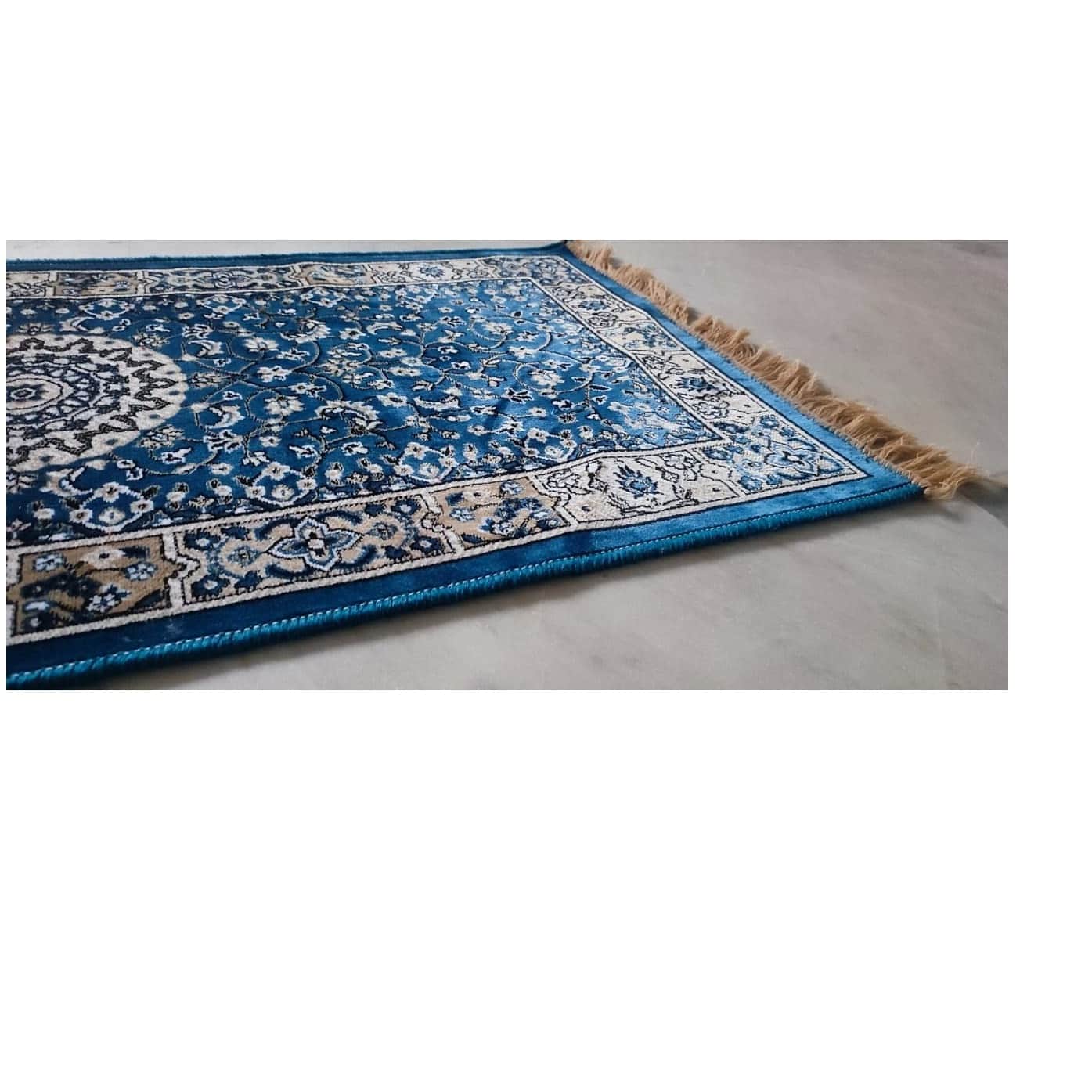 Orleans 2x6 Blue Silk Runner - rear_view