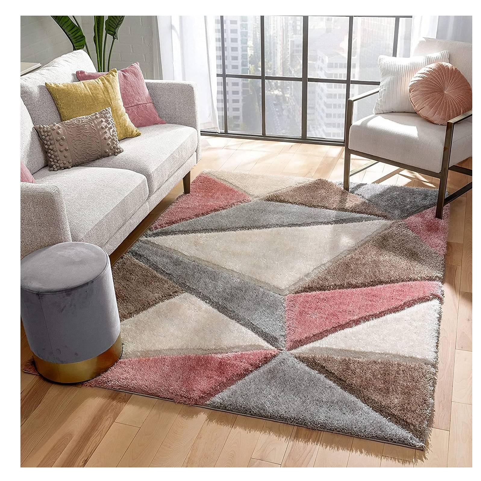 Shaggy Carpet With 2" Pile (5x7 Feet)