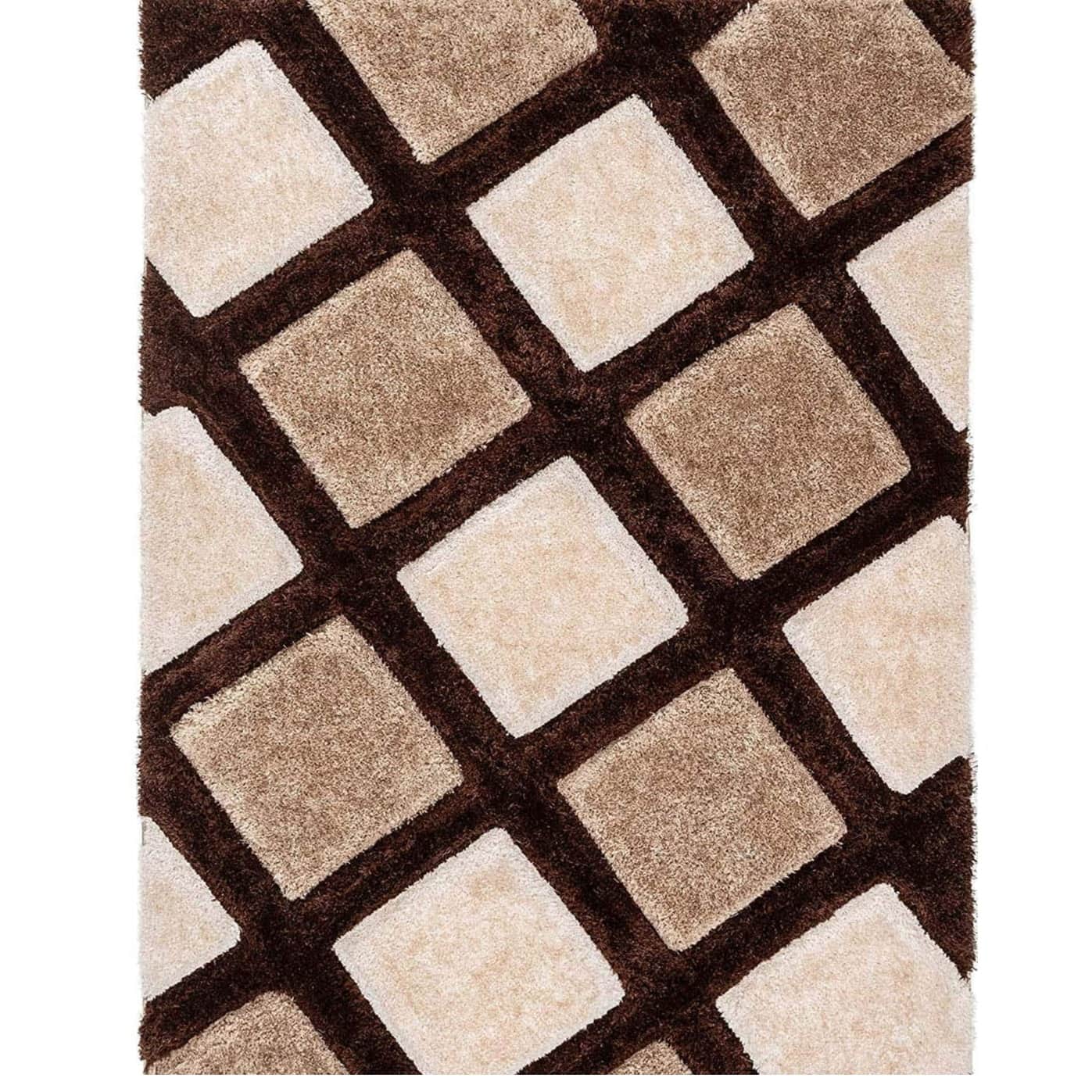 Shaggy carpet for living room 3x5 feet - top_view