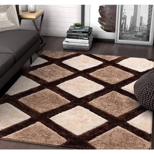 Shaggy carpet for living room 3x5 feet