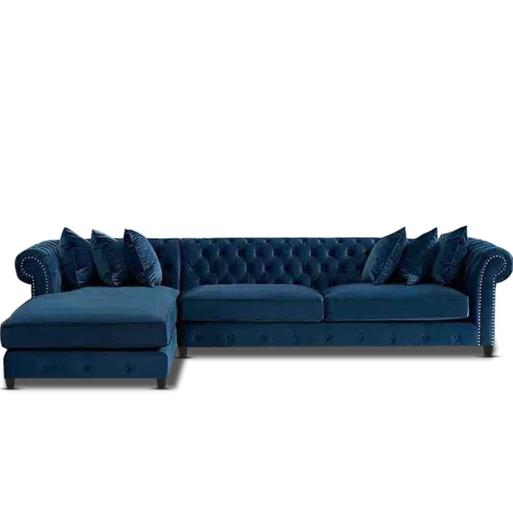 Chesterfield L Shaped Sofa - front_view