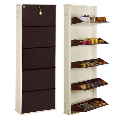 Sapa Powder Coated Infinity 5 Door Steel Shoe Rack