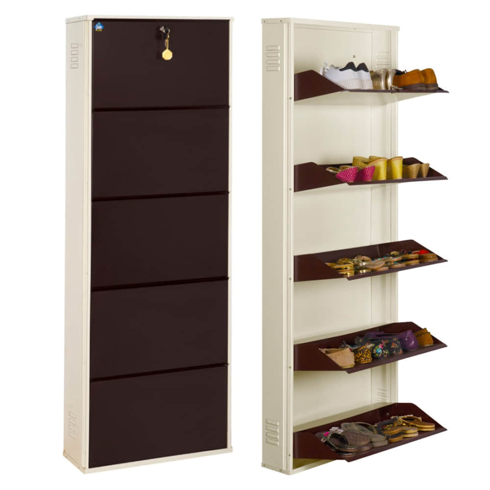 Sapa Powder Coated Infinity 5 Door Steel Shoe Rack - photo