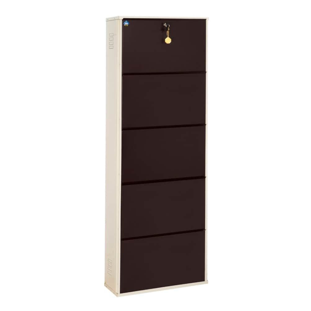 Sapa Powder Coated Infinity 5 Door Steel Shoe Rack - front_view