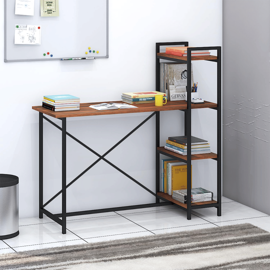 Tauras Wood & Metal Finish Study Table