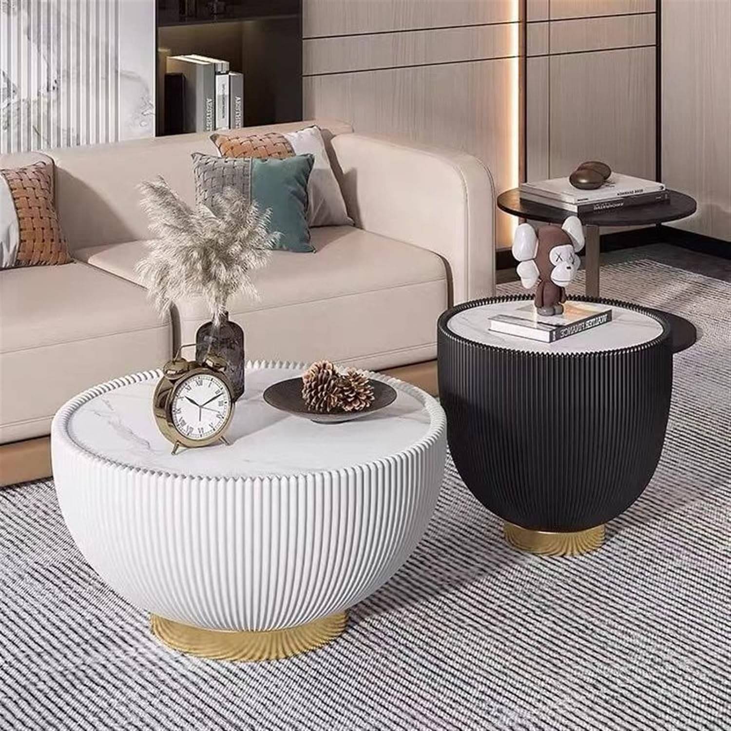 Sapa Black and White Nesting Tables (Set of 2)