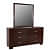 Orleans 6 Drawer Dressing Table With Square Shape Mirror - photo