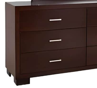 Orleans 6 Drawer Dressing Table With Square Shape Mirror - rear_view