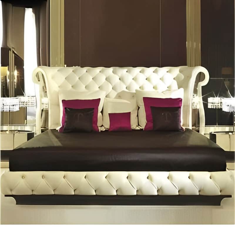 Euiiro Tilted Ears King Size Bed With Storage For Home - rear_view
