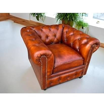 Orleans Single Seater Leather Sofa for Home,Living Room,Hall