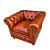 Orleans Single Seater Leather Sofa for Home,Living Room,Hall - top_view