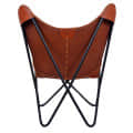 Barcelona Handmade Leather Butterfly Chair - rear_view