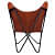Barcelona Handmade Leather Butterfly Chair - rear_view