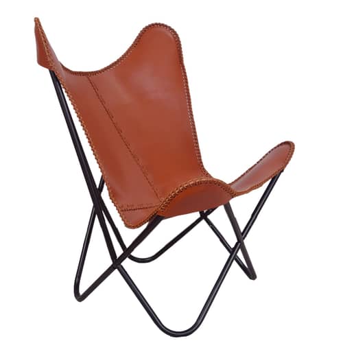 Barcelona Handmade Leather Butterfly Chair
