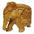 Wooden Elephant carving - top_view