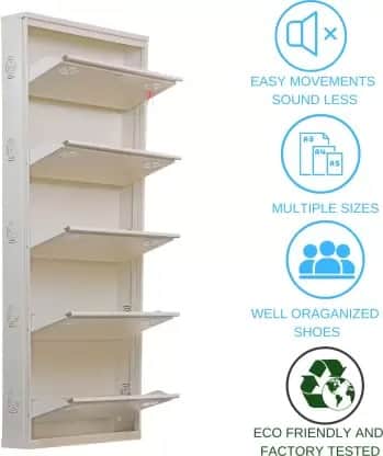 Sapa Wall Mounted Metal Shoe Rack - rear_view
