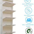 Sapa Wall Mounted Metal Shoe Rack - rear_view