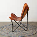 Barcelona Handmade Leather Butterfly Chair - front_view