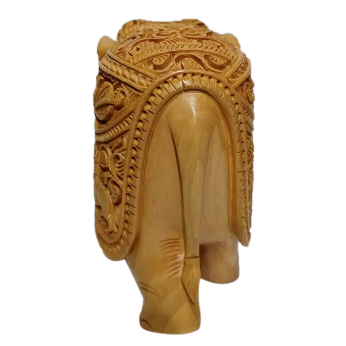 Wooden Elephant carving - rear_view