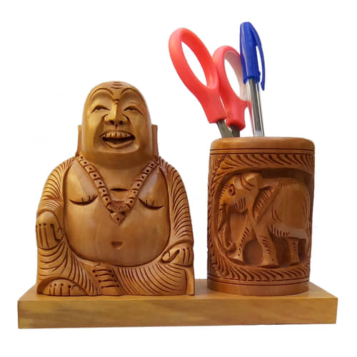 wooden pen holder