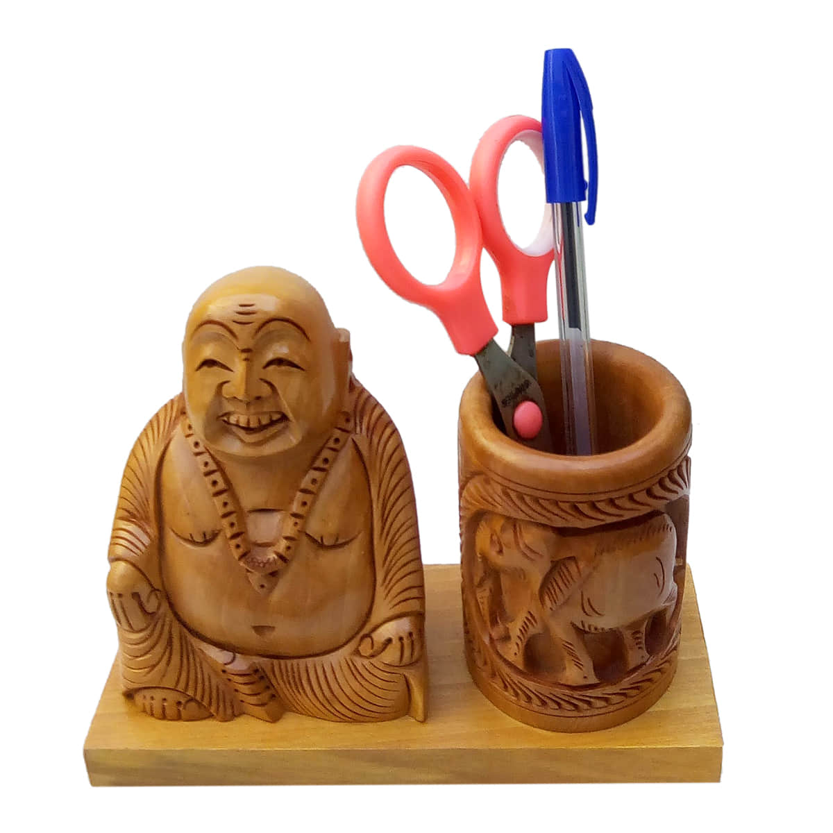 wooden pen holder - front_view