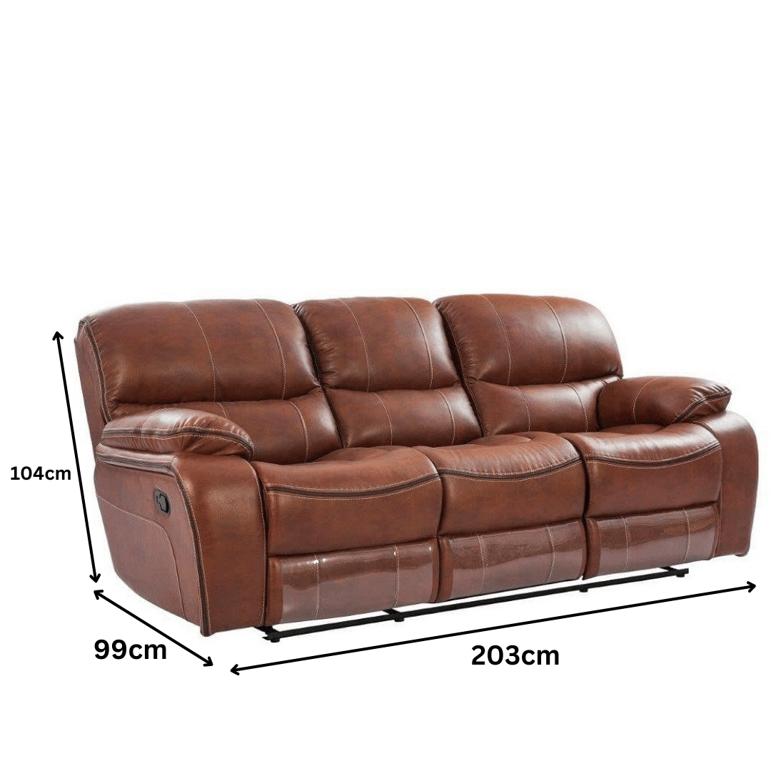 Oeleans Manual 3 Seater Recliner