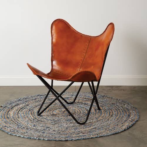 Barcelona Handmade Leather Butterfly Chair