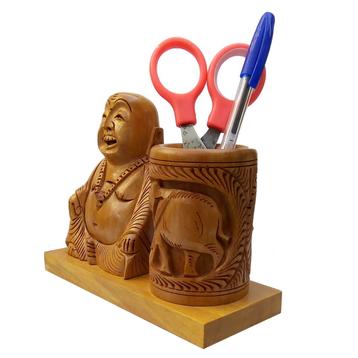 wooden pen holder - left_view
