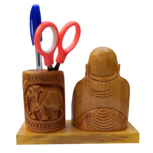 wooden pen holder