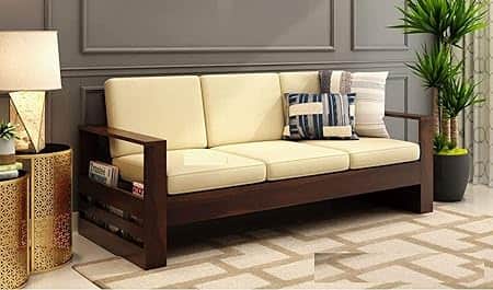 Hugo Wooden 5 Seater Sofa Set - front_view