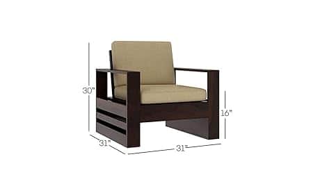Hugo Wooden 5 Seater Sofa Set - top_view