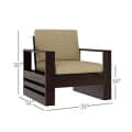 Hugo Wooden 5 Seater Sofa Set - top_view