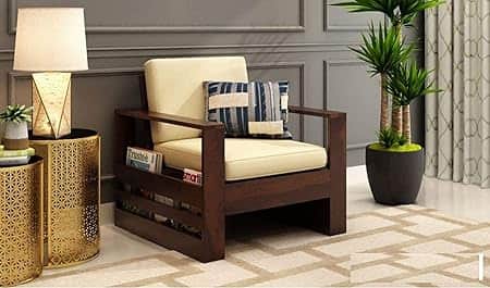 Hugo Wooden 5 Seater Sofa Set - left_view