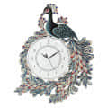 Wooden Antique Wall Clock peacock handpainted for Home wall Decor - rear_view