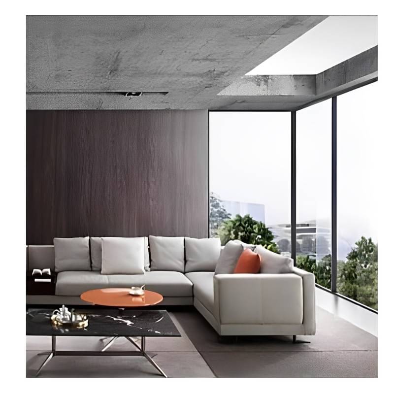 Madeira L Shape Ivory 5 Seater Sofa