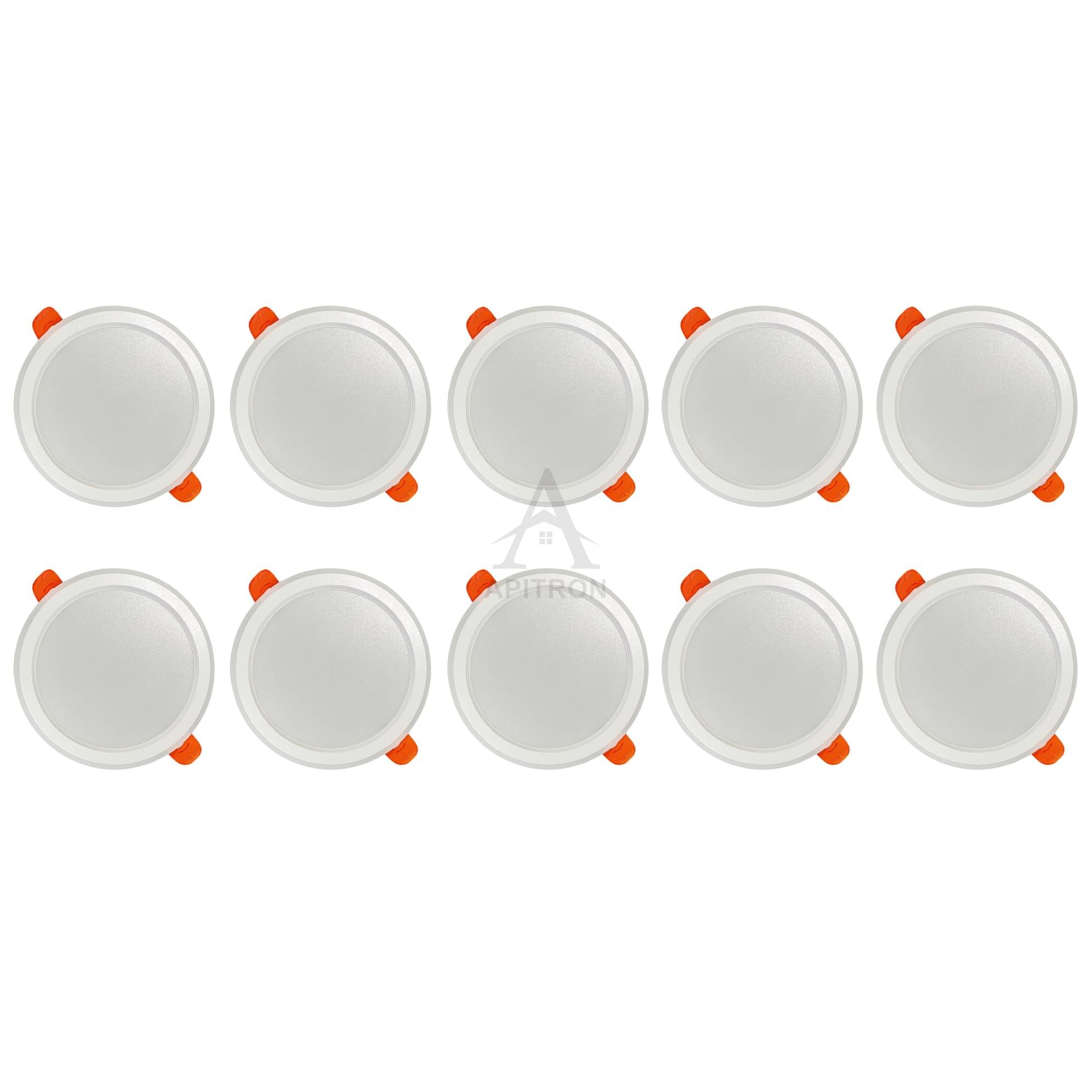 8W Led Slim Panel Light Round (Pack Of 10)