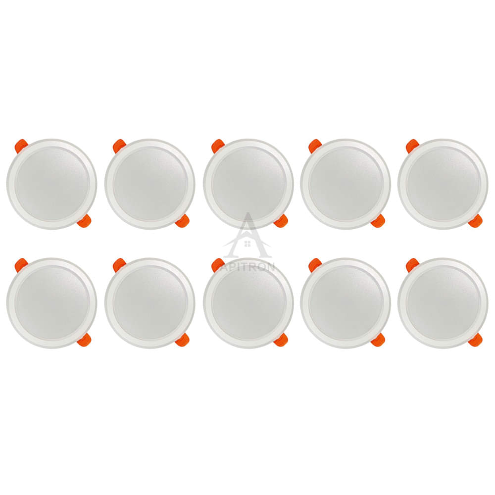 8W Led Slim Panel Light Round (Pack Of 10) - photo