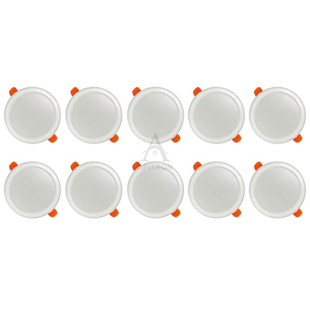 8W Led Slim Panel Light Round (Pack Of 10) - photo