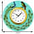 Peacock Wall Clock in Multicolour - photo