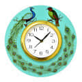 Peacock Wall Clock in Multicolour - top_view