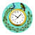 Peacock Wall Clock in Multicolour - top_view
