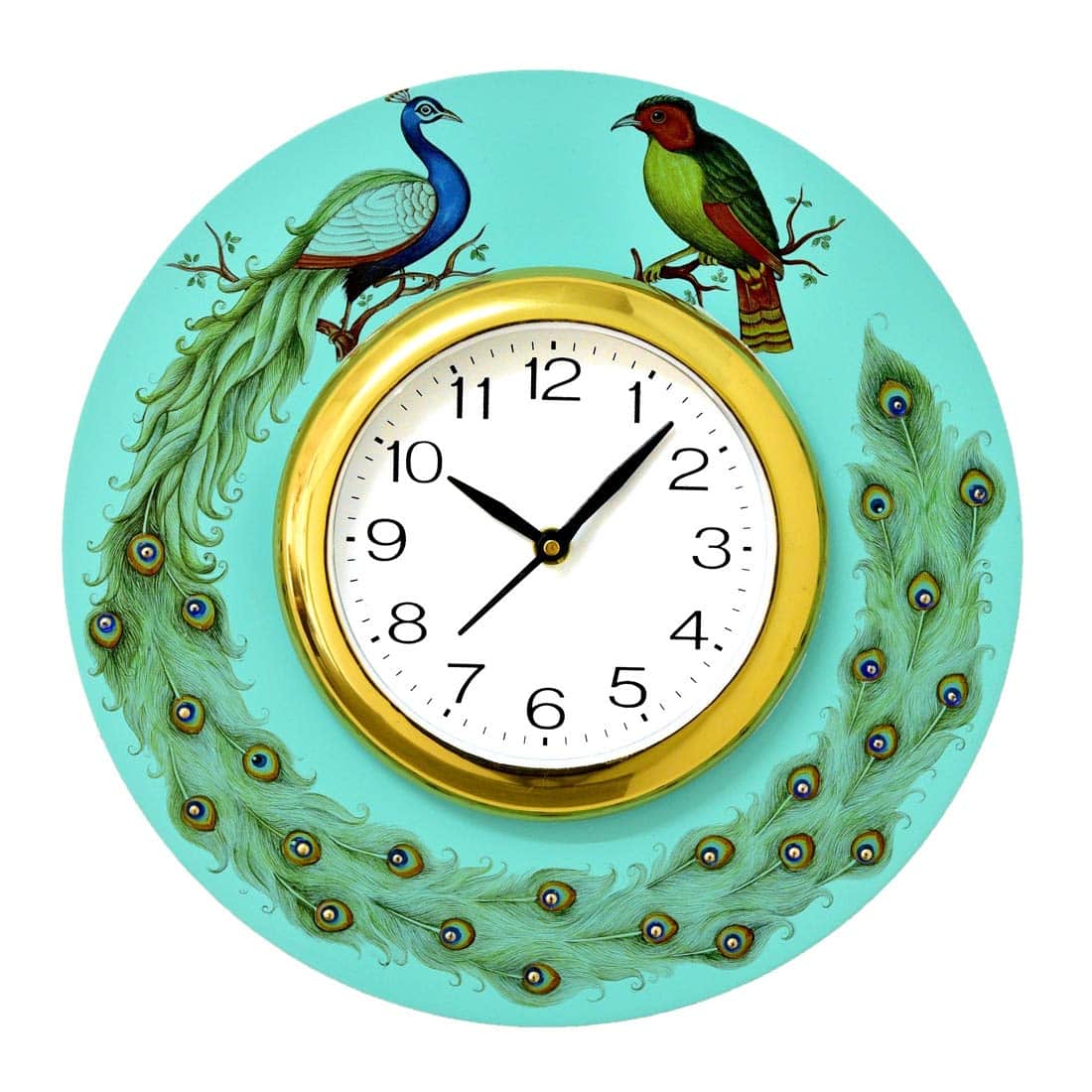 Peacock Wall Clock in Multicolour - rear_view
