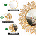 Sconces Gold Leaf Framed Round Mirror - right_view